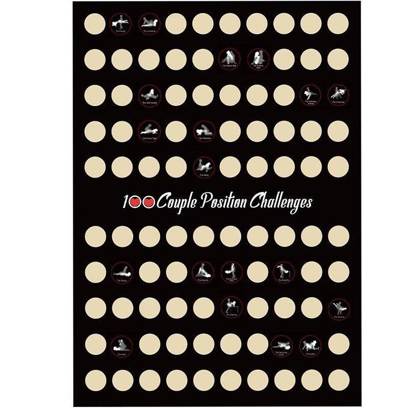 100 Scratchers Valentine's Day Gift Poster, Date Scratch Off Poster With Envelope