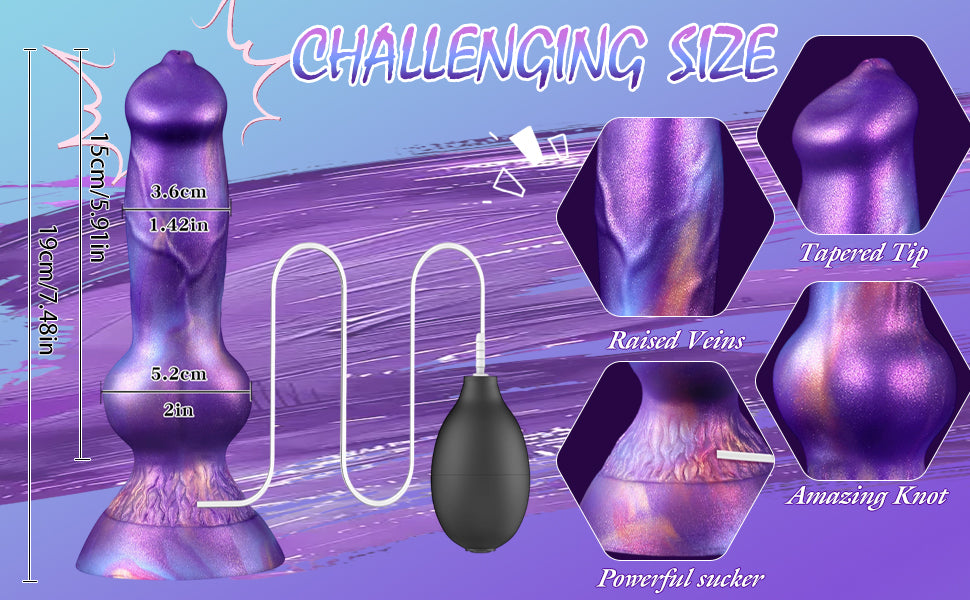 "The Centaur" – Sculpted Silicone Fantasy Wand with Interactive Warmth Release & Gentle Knot (7.48")