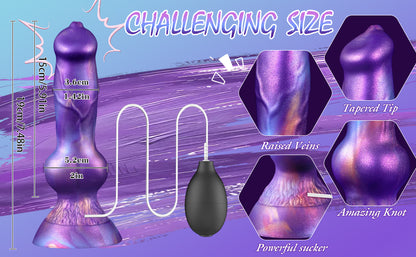 "The Centaur" – Sculpted Silicone Fantasy Wand with Interactive Warmth Release & Gentle Knot (7.48")