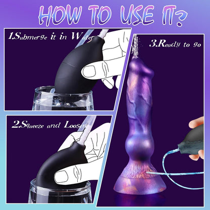 "The Centaur" – Sculpted Silicone Fantasy Wand with Interactive Warmth Release & Gentle Knot (7.48")