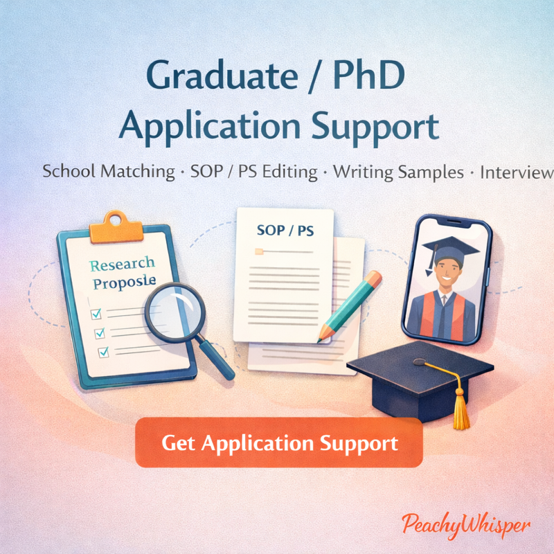 Graduate/Master's/PhD Application Assistance
