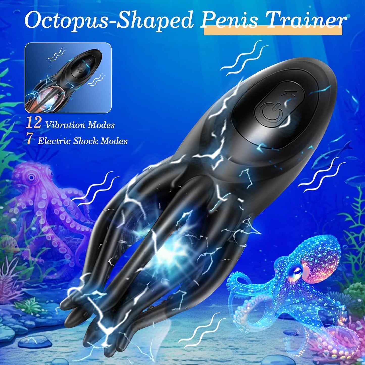 12-Mode Male Vibrator Sleeve