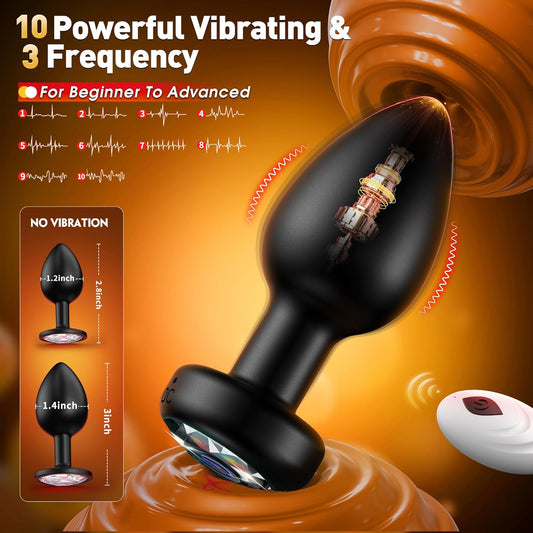 3-Piece Anal Plug Set (1 App-Control Vibrating Plug)
