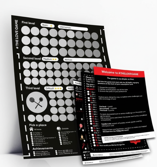 The Love Game - WellGuide Scratch off Poster 169 date night ideas and conversations a perfect addition and decoration for the bedroom