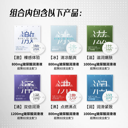 SIKI Ultra-Thin Condoms, Water-Thin Series [3-pack]