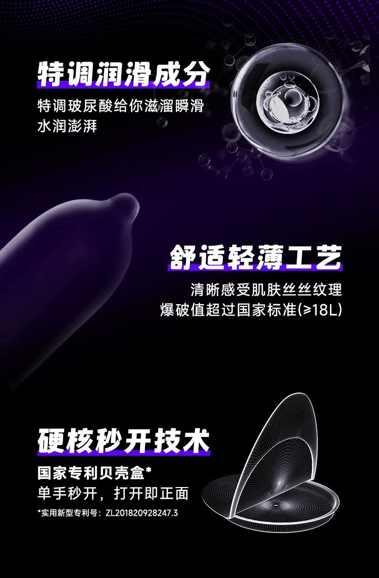 SIKI "Gush" Ultra Lubricated Condoms, 3-Pack