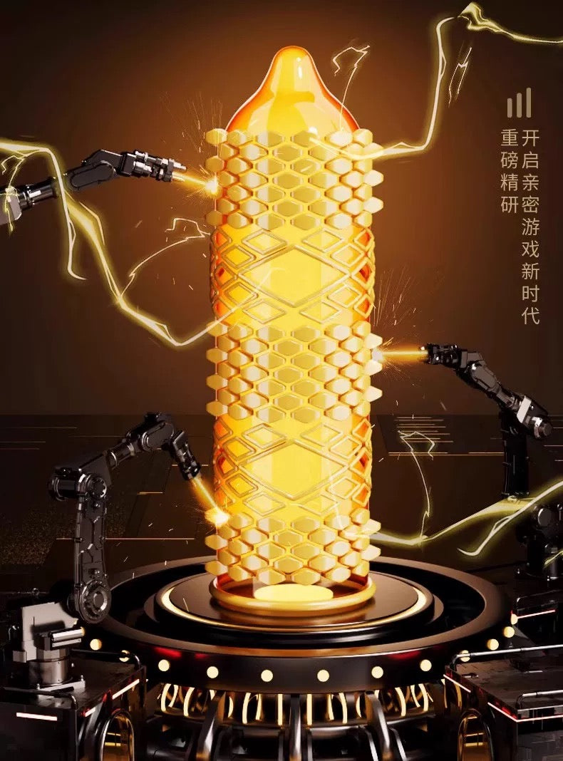 Jissbon Giant Dragon Ribbed Condoms 【12 Pack】