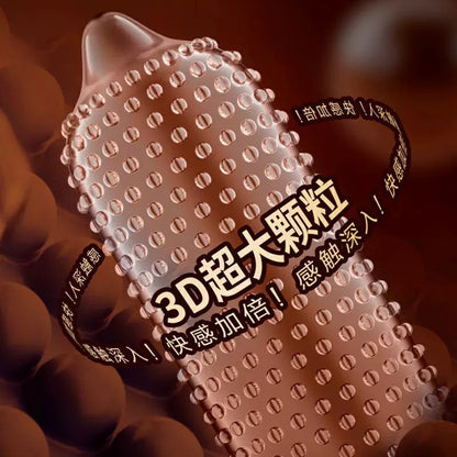 Jissbon 3D Smart-Dot Textured Condoms, 【12-Pack】