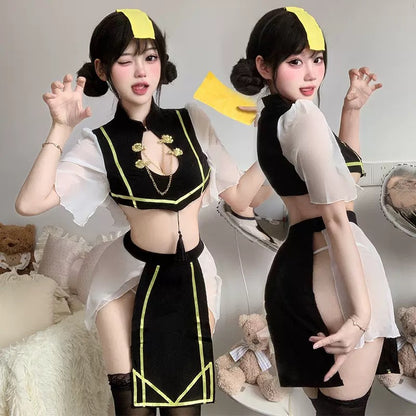 "Spirit Talisman Girl" Chinese-style Hollow-out Zombie Costume