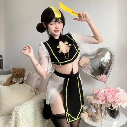 "Spirit Talisman Girl" Chinese-style Hollow-out Zombie Costume