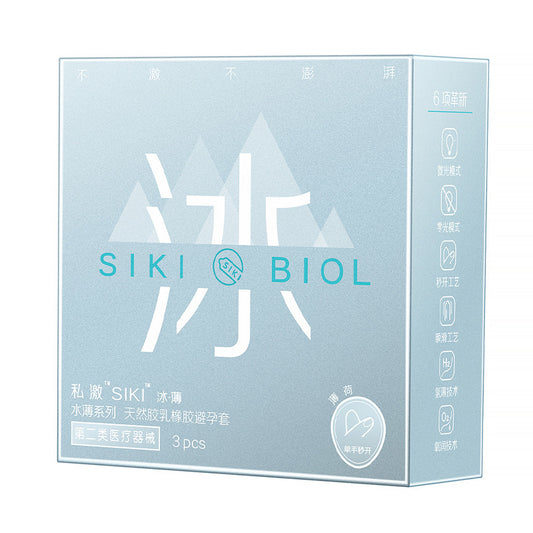 「PRE-ORDER」SIKI Aqua-Thin Cooling Condoms, 3-Pack
